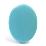 Glass Low Dome Buff Top Cabochon - Oval 40x30MM TURQUOISE