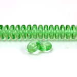 Czech Pressed Glass Bead - Smooth Rondelle 8MM PERIDOT