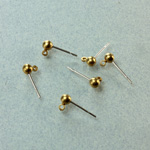 Earring Finding - Brass Ball with Turned Loop 04MM Stainless Steel Post