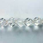 Indian Cut Crystal Bead - Helix Twisted 10MM CRYSTAL