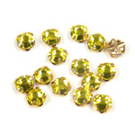 Crystal Stone in Metal Sew-On Setting - Rose Montee SS10 CITRINE-GOLD