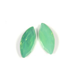 Cut Crystal Point Back Fancy Stone Foiled - Navette-Marquis 18x9MM OPAL GREEN