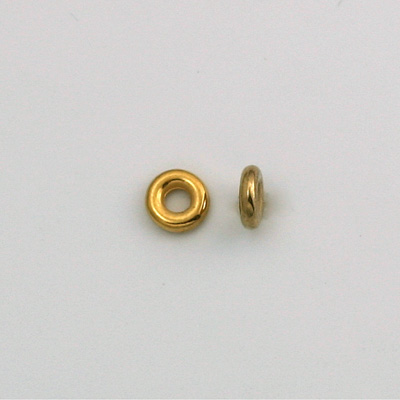 Metalized Plastic Smooth Bead - Ring 06MM GOLD coated