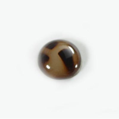 Plastic Flat Back Cabochon - Mixed Color Round 18MM WHITE TORTOISE