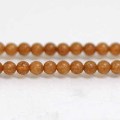 Plastic Bead - Linen Quartz Color Smooth Round 06MM MATTE BROWN