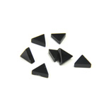 Gemstone Flat Back Flat Top Straight Side Stone - Triangle 06x6MM BLACK ONYX