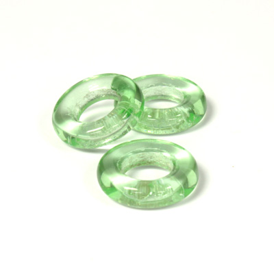 Czech Pressed Glass Ring - 14MM PERIDOT