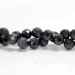 Man-made Bead - Faceted Round 10MM BLUE GOLDSTONE