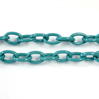 Plastic Chain Smooth Oval Link 13x9MM TURQUOISE