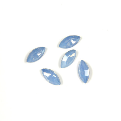 Cut Crystal Point Back Fancy Stone Foiled - Navette-Marquis 08x4MM OPAL BLUE