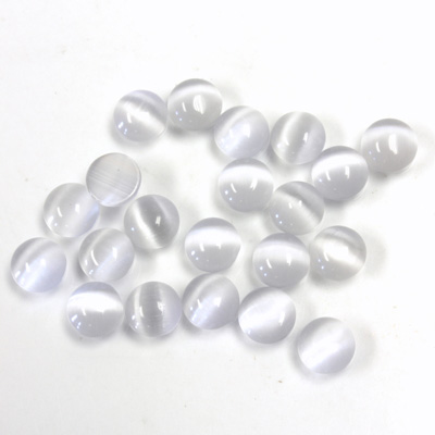 Fiber-Optic Cabochon - Round 05MM CAT'S EYE LT GREY