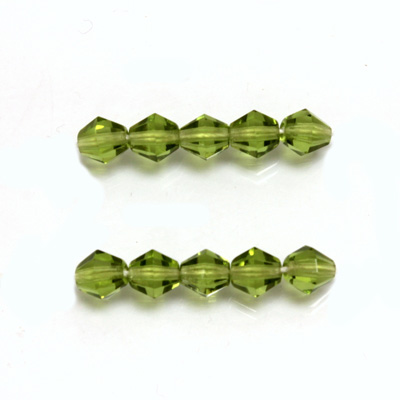 Czech Glass Fire Polished Bead - Bicone 06MM OLIVINE