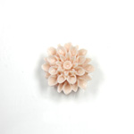 Plastic Carved No-Hole Flower - Dahlia 18MM PALE PINK