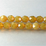 Czech Glass Fire Polish Bead - Round 08MM OPAL BEIGE