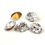 Swarovski Crystal Foiled Point Back Tin Table Cut (TTC) Fancy Stone - Oval 08x6MM CRYSTAL