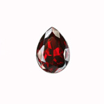 Glass Point Back Foiled Tin Table Cut (TTC) Stone - Pear 15x11MM RUBY