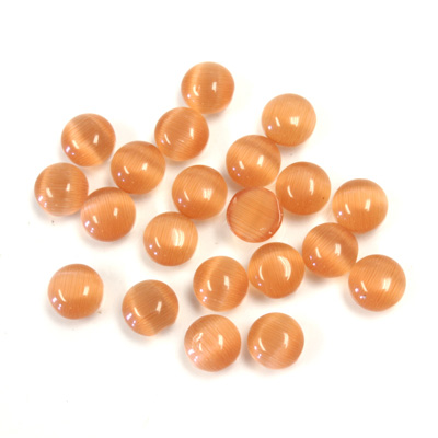 Fiber-Optic Cabochon - Round 05MM CAT'S EYE COPPER