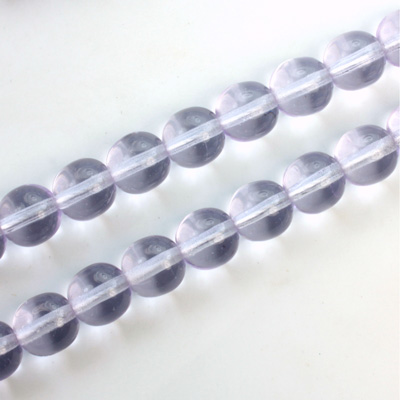 Czech Pressed Glass Bead - Smooth Round 08MM LILAC