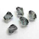 Plastic Bead -  Faceted Diamond 12MM BLACK DIAMOND