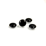Glass Low Dome Buff Top Cabochon - Round 08MM JET