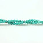Gemstone Bead - Faceted Round 04MM HOWLITE DYED CHINESE TURQ