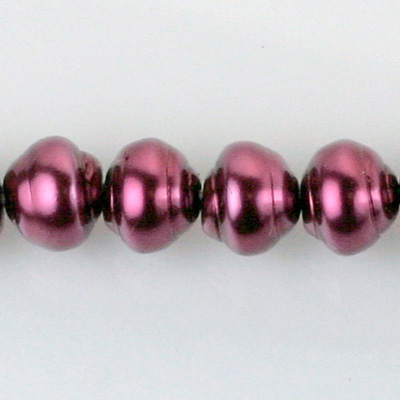 Czech Glass Pearl Bead - Snail Shell 10MM PLUM 70099