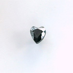 Glass Point Back Tin Table Cut (TTC) Opaque Coated Heart 06x5MM HEMATITE