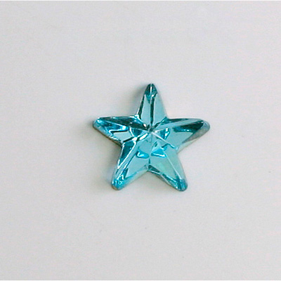 Preciosa Glass Flat Back Foiled Rauten Rose - Star 10MM AQUA