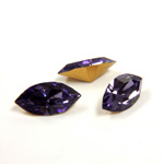 Preciosa Crystal Point Back Fancy Stone - Navette 10x5MM TANZANITE