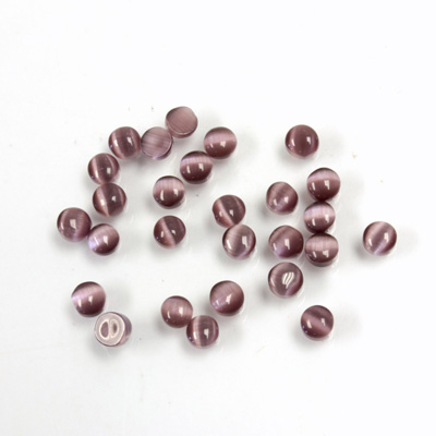 Fiber-Optic Cabochon - Round 03MM CAT'S EYE PURPLE