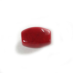 Plastic  Bead - Mixed Color Smooth Keg 19x13MM RED CORAL MATRIX