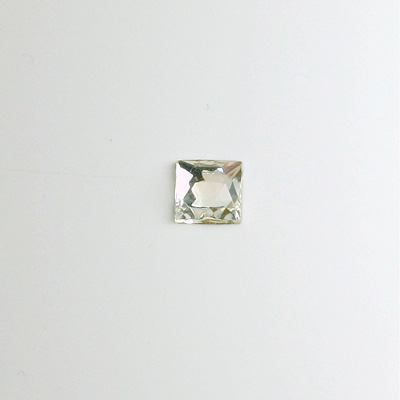 Glass Flat Back Foiled Rauten Rose - Square 06x6MM CRYSTAL