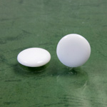Glass Low Dome Buff Top Cabochon - Round 15MM CHALKWHITE