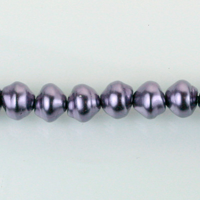 Czech Glass Pearl Bead - Snail Shell 08MM WISTERIA 24921