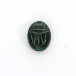 Gemstone Flat Back Carved Scarab 16x12MM BLOODSTONE