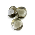 Glass Lampwork Bead - Round Coin 16MMBLACK DIAMOND WHITE 92175
