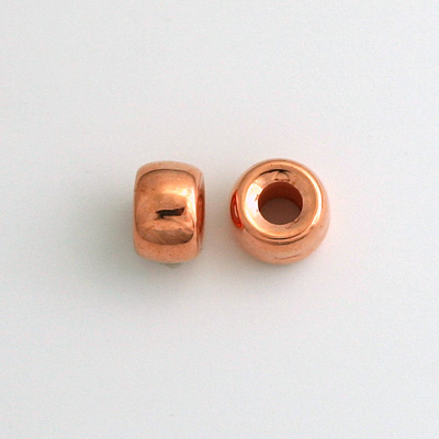 Metalized Plastic Smooth Bead - Pony 09x6MM COPPER