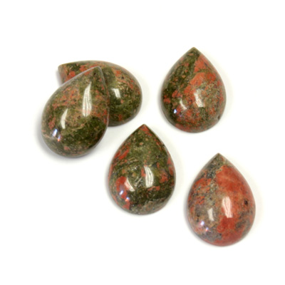 Gemstone Cabochon - Pear 14x10MM EPIDOTE