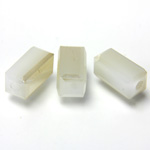 Chinese Cut Crystal Bead - Rectangle 08x4x4MM OPAL WHITE COAT