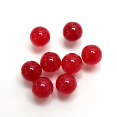 Gemstone 1-Hole Ball 08MM DOLOMITE DYED CORAL