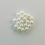 Czech Glass Pearl No-Hole Ball - 3.5MM WHITE 70401