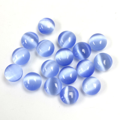 Fiber-Optic Cabochon - Round 06MM CAT'S EYE LT BLUE