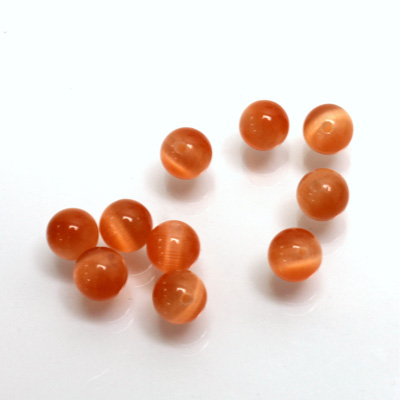 Fiber-Optic 1-Hole Ball - 06MM CAT'S EYE COPPER