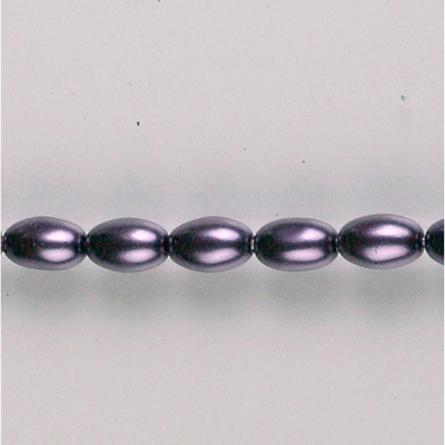 Czech Glass Pearl Bead - Oval 06x4MM WISTERIA 24921