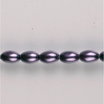 Czech Glass Pearl Bead - Oval 06x4MM WISTERIA 24921