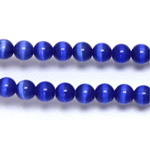 Fiber-Optic Synthetic Bead - Cat's Eye Smooth Round 06MM CAT'S EYE ROYAL BLUE