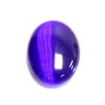 Fiber-Optic Cabochon - Oval 30x22MM CAT'S EYE ROYAL BLUE