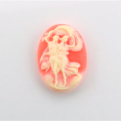 Plastic Cameo - Dance Couple Oval 25x18MM IVORY ON CORNELIAN