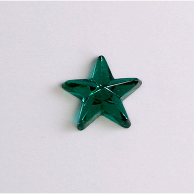 Preciosa Glass Flat Back Foiled Rauten Rose - Star 10MM EMERALD