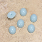 Glass Medium Dome Opaque Cabochon - Oval 10x8MM LT BLUE TURQUOISE